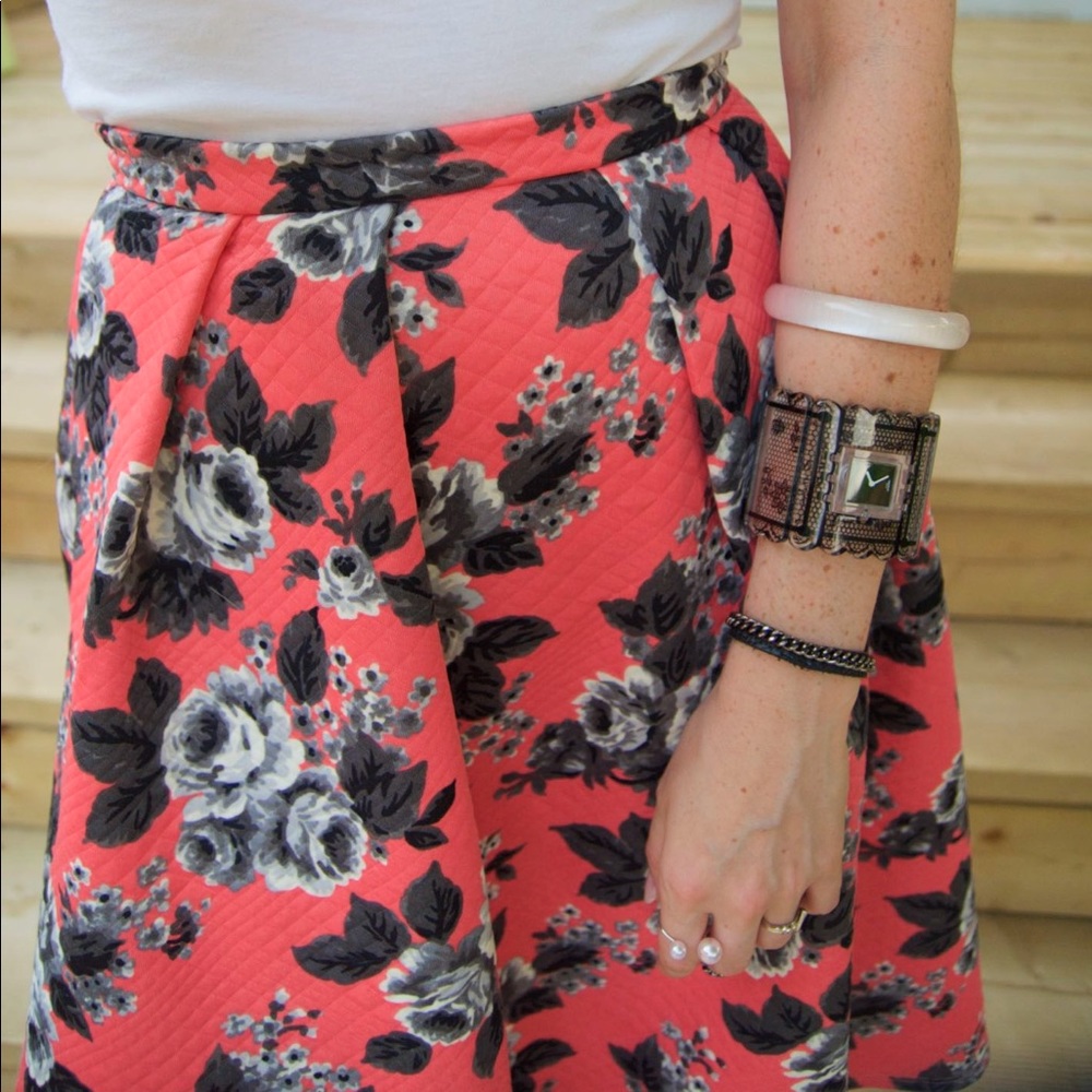 ASOS floral midi skirt